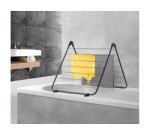Séchoir à linge pour baignoire Nevis, noir mat