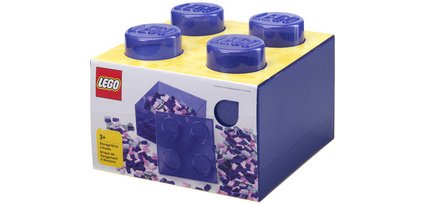 Opbergdoos LEGO STORAGE BRICK 4 GLITTER, paars