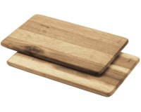 Planchette, bois d'acacia, rectangulaire, set de 2