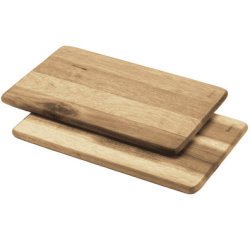 Planchette, bois d'acacia, rectangulaire, set de 2