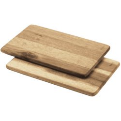 Planchette, bois d'acacia, rectangulaire, set de 2