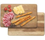 Planchette, bois d'acacia, rectangulaire, set de 2