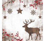 Serviette à motif de Noël 'X-mas Deer'