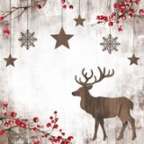 Serviette à motif de Noël 'X-mas Deer'
