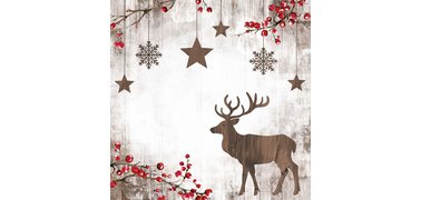 Serviette à motif de Noël 'X-mas Deer'