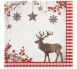 Serviette à motif de Noël 'X-mas Deer'