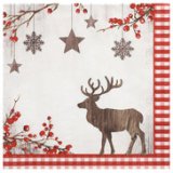 Serviette à motif de Noël 'X-mas Deer'