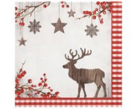 Serviette à motif de Noël 'X-mas Deer'