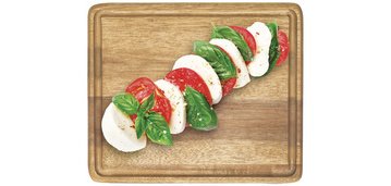 Planche à découper, 240 x 200 mm, bois d'acacia