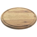 Planche à découper, diamètre: 240 mm, bois d'acacia