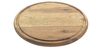Planche à découper, diamètre: 240 mm, bois d'acacia