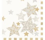 Serviette à motif de Noël 'Stardust', crème