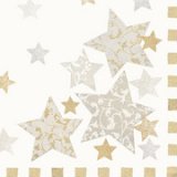 Serviette à motif de Noël 'Stardust', crème