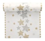 Chemin de table de Noël 'Stardust', crème