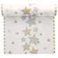 Chemin de table de Noël 'Stardust', crème