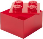 Brique de rangement STORAGE BRICK 4 TOP LID, rouge