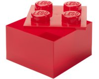 Brique de rangement STORAGE BRICK 4 TOP LID, rouge