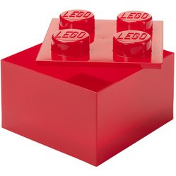 Brique de rangement STORAGE BRICK 4 TOP LID, rouge