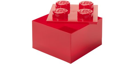 Brique de rangement STORAGE BRICK 4 TOP LID, rouge