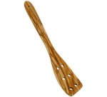 Spatule perforée, longueur: 300 mm, bois d'olivier