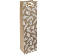 Sac cadeau pour bouteille Pine cones and pine branches