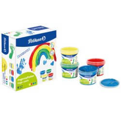 Vingerverf basiskleuren, set van 4