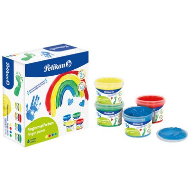 Gouache aux doigts Couleurs de base, set de 4