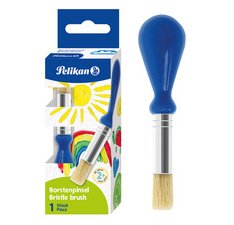 Pinceau pour petits enfants, manche bombé, bleu
