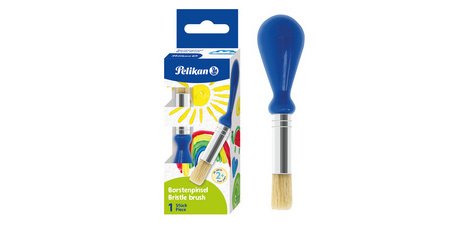 Pinceau pour petits enfants, manche bombé, bleu