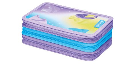 Étui scolaire triple 'Little Monster', 31 pièces