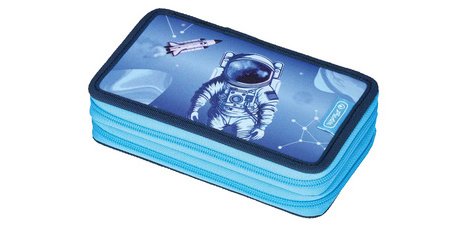 Étui scolaire double 'Cosmic Explorer', 23 pièces