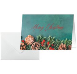 Carte de Noël 'Green Christmas', A6 paysage (A5)
