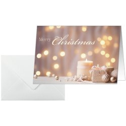 Carte de Noël 'Golden Glow', A6 paysage (A5)