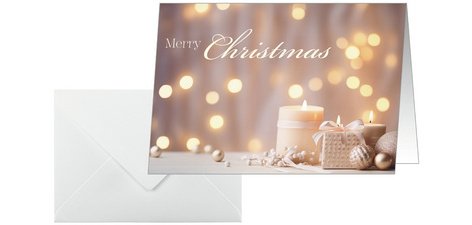 Carte de Noël 'Golden Glow', A6 paysage (A5)