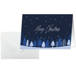 Carte de Noël 'Snowflake Serenity', A6 paysage (A5)