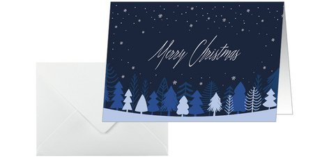 Carte de Noël 'Snowflake Serenity', A6 paysage (A5)