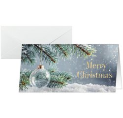 Carte de Noël 'Snow Idyll', format long