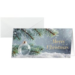 Carte de Noël 'Snow Idyll', format long