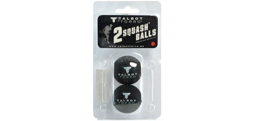 Bal voor squash, snel, verpakking van 2, zwart