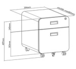 Caisson mobile, 2 tiroirs, noir
