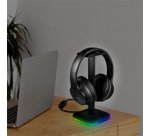 Ondersteuning voor koptelefoon, met RGB-licht, zwart