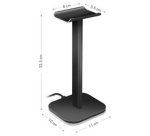 Ondersteuning voor koptelefoon, met RGB-licht, zwart