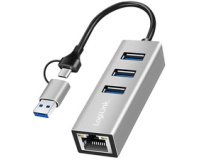 Adaptateur USB 3.2 - Gigabit Ethernet, 3 ports USB