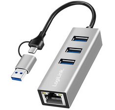Adaptateur USB 3.2 - Gigabit Ethernet, 3 ports USB