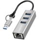 Adaptateur USB 3.2 - Gigabit Ethernet, 3 ports USB