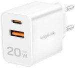 Chargeur secteur USB, 1x USB-A, 1x USB-C, 20 watts