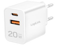 Chargeur secteur USB, 1x USB-A, 1x USB-C, 20 watts