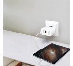 Chargeur secteur USB, 1x USB-A, 1x USB-C, 20 watts