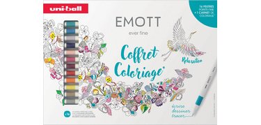 Feutre EMOTT, étui carton de 16 pièces