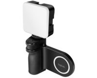 Poignée magnétique pour smartphone avec lampe LED